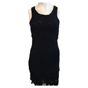 Japna Small Black Lined Lace Dress Sleeveless